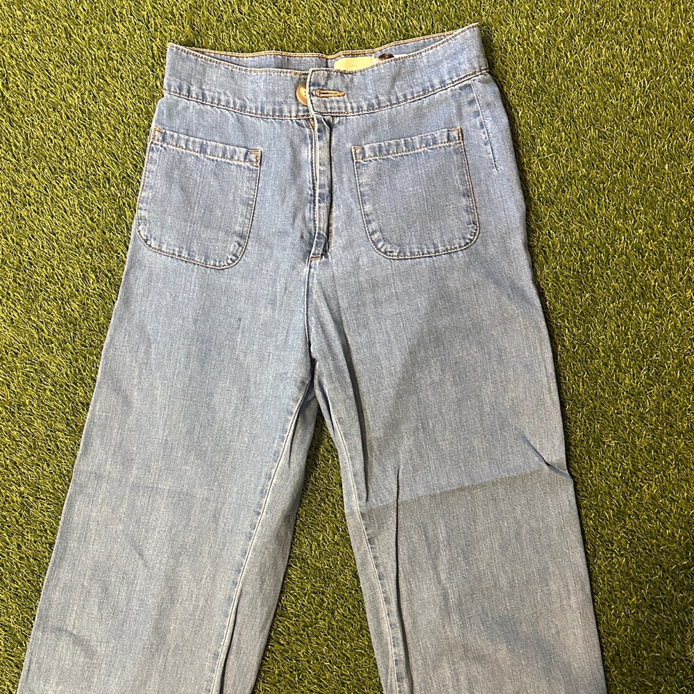 Sezane Classic Denim Straight Leg Jeans